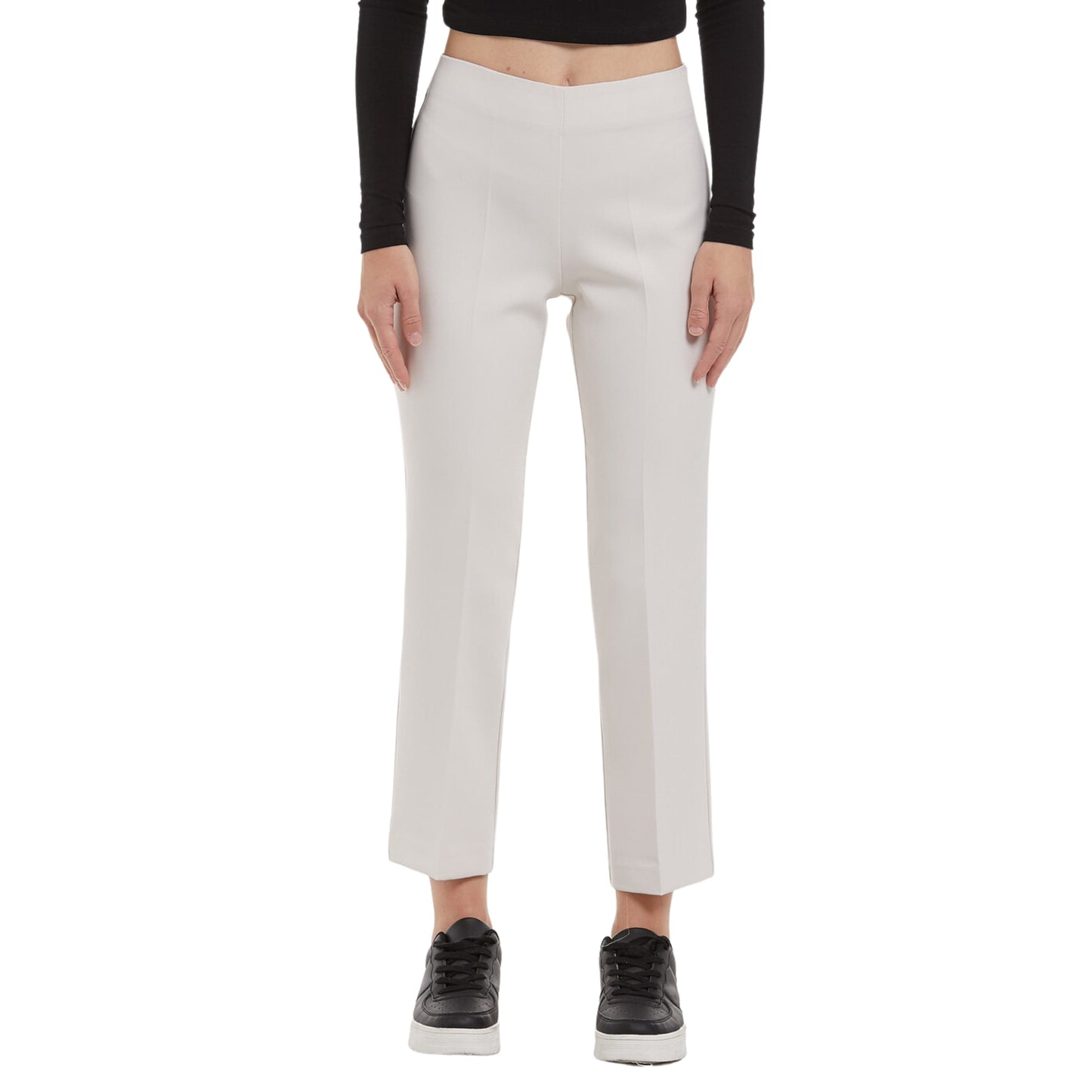 ALCOTT Womens Bottoms L / Off-White / 32W ALCOTT - Solid side zipper plain pants