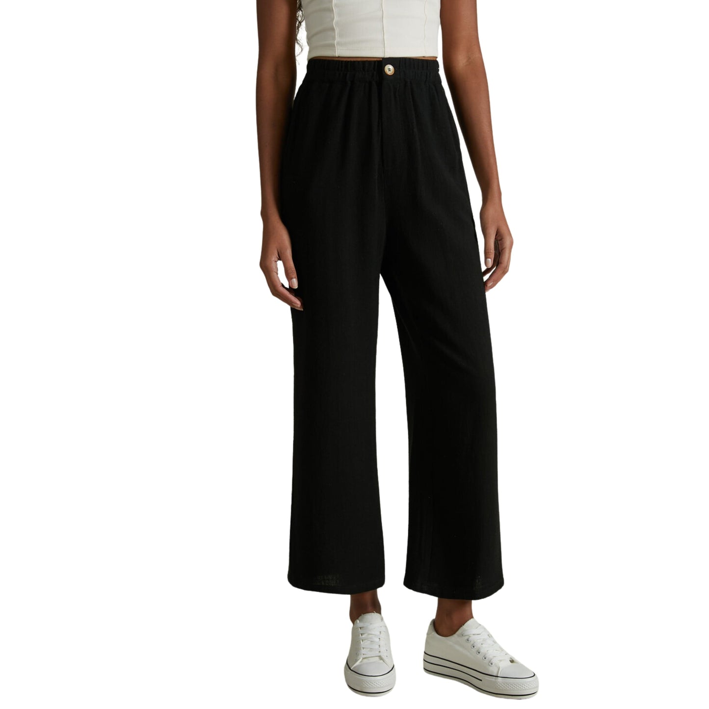 ALCOTT Womens Bottoms XL / Black / 34W ALCOTT - Straight leg solid plain pants