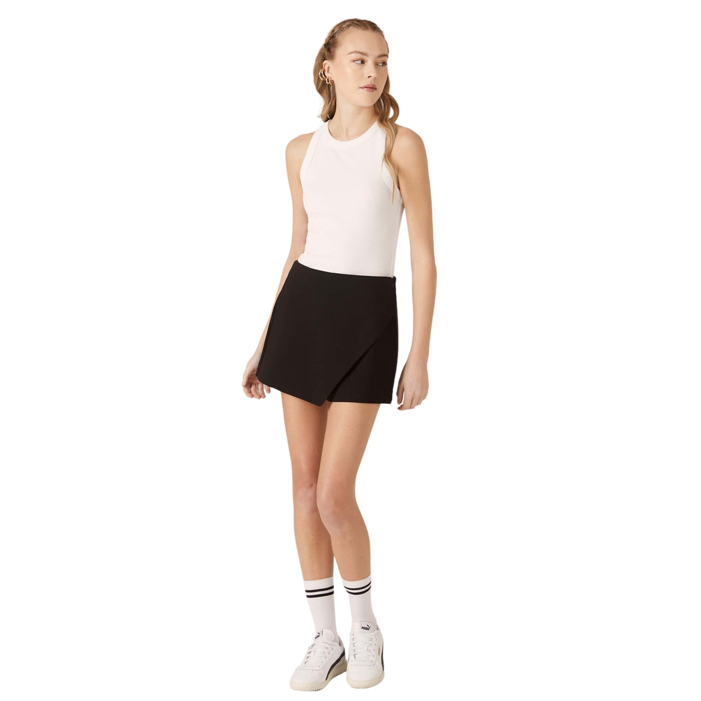 ALCOTT Womens Bottoms ALCOTT - Thick solid assymetrical skort