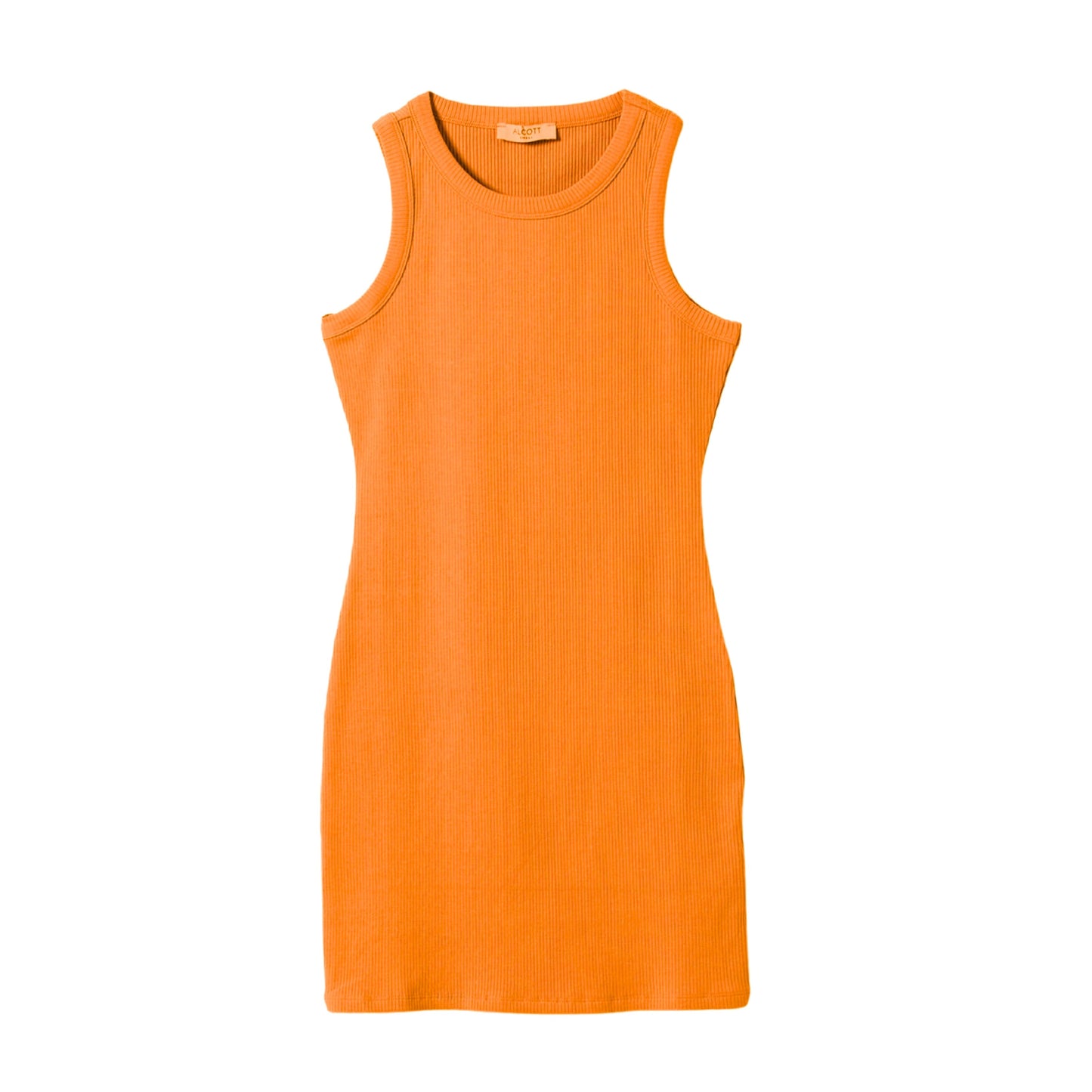 ALCOTT Womens Dress L / Orange ALCOTT - Basic Ribbed Dress