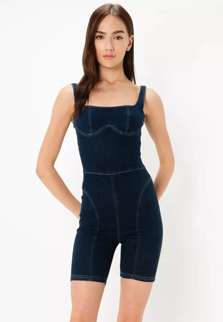 ALCOTT Womens Overall ALCOTT - Short Denim Cyclist Tracksuit