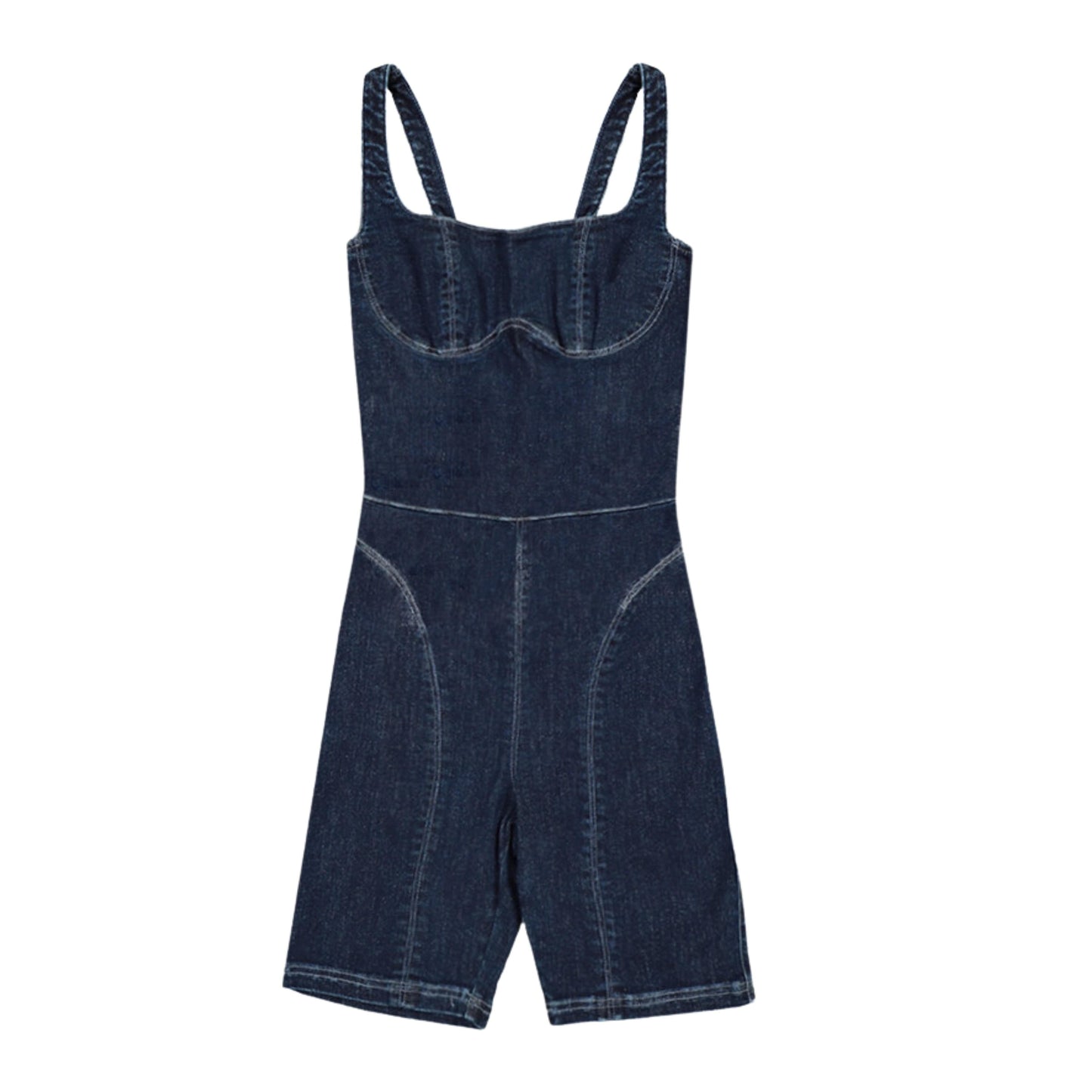 ALCOTT Womens Overall XS / Dark Blue ALCOTT - Short Denim Cyclist Tracksuit
