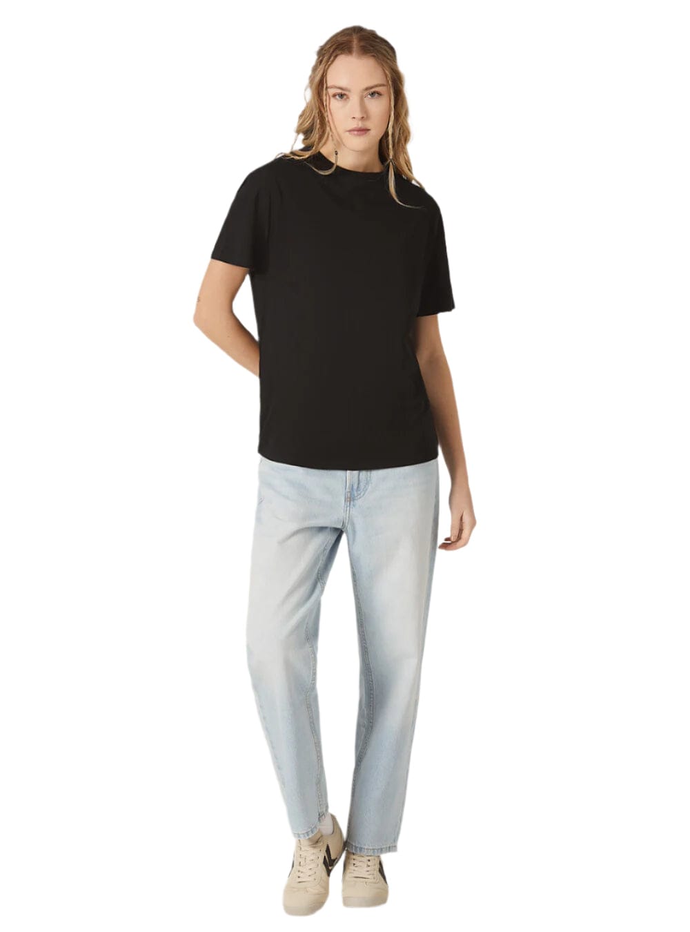 ALCOTT Womens Tops XS / Black ALCOTT - Crew-neck cotton T-shirt