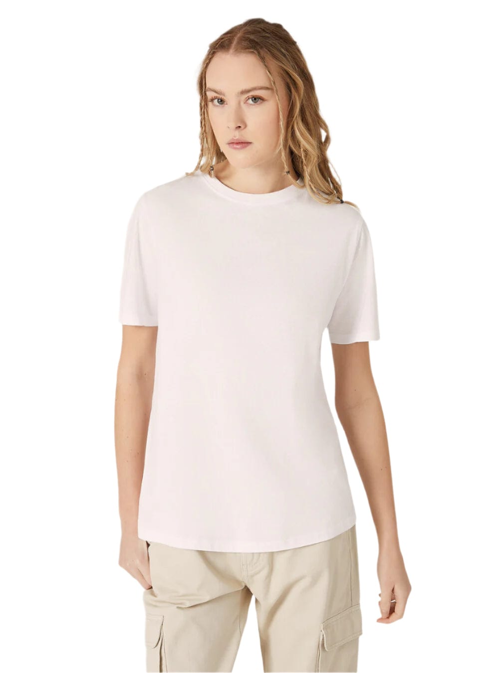 ALCOTT Womens Tops M / White ALCOTT - Crew-neck cotton T-shirt