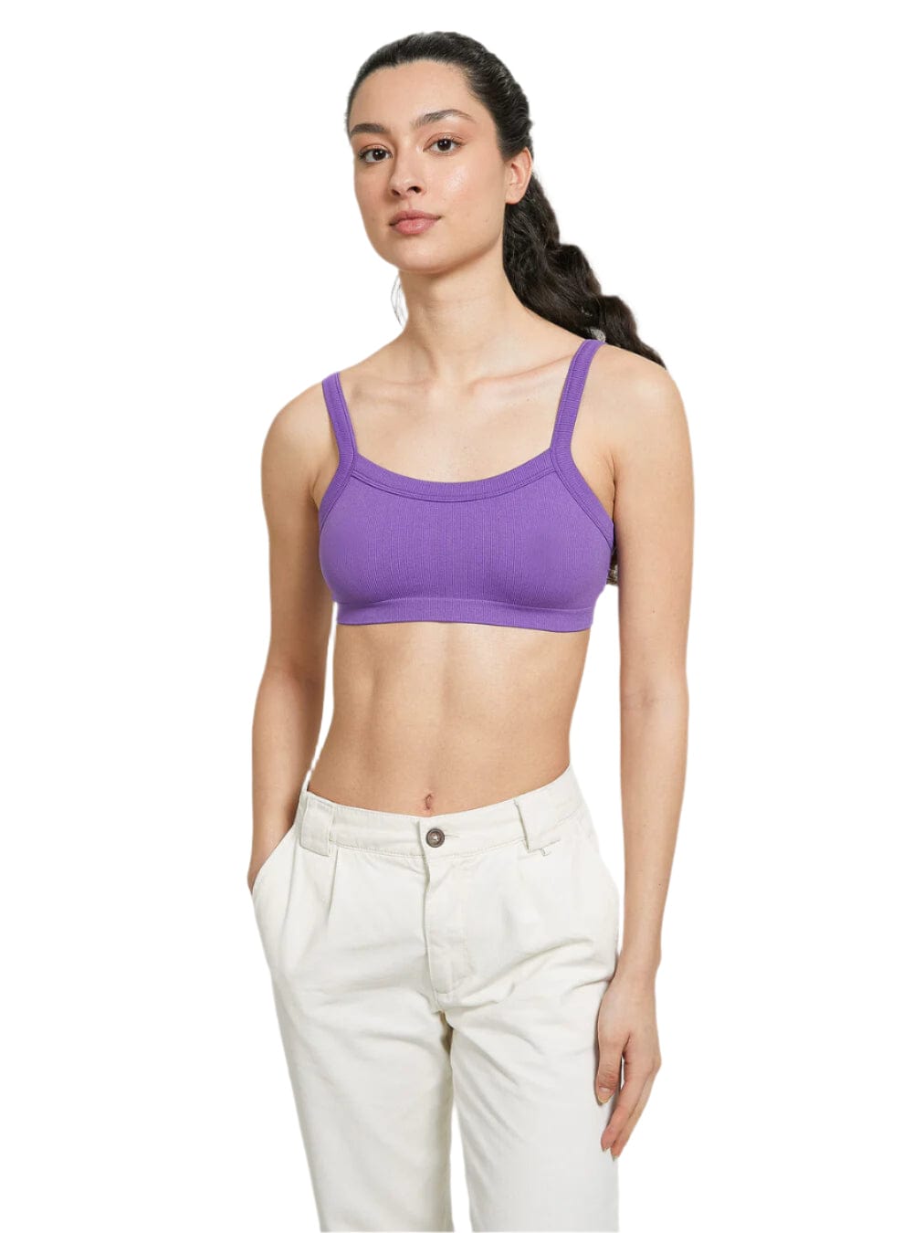 ALCOTT Womens Tops S / Purple ALCOTT - Ripped Sleeveless Crop Top