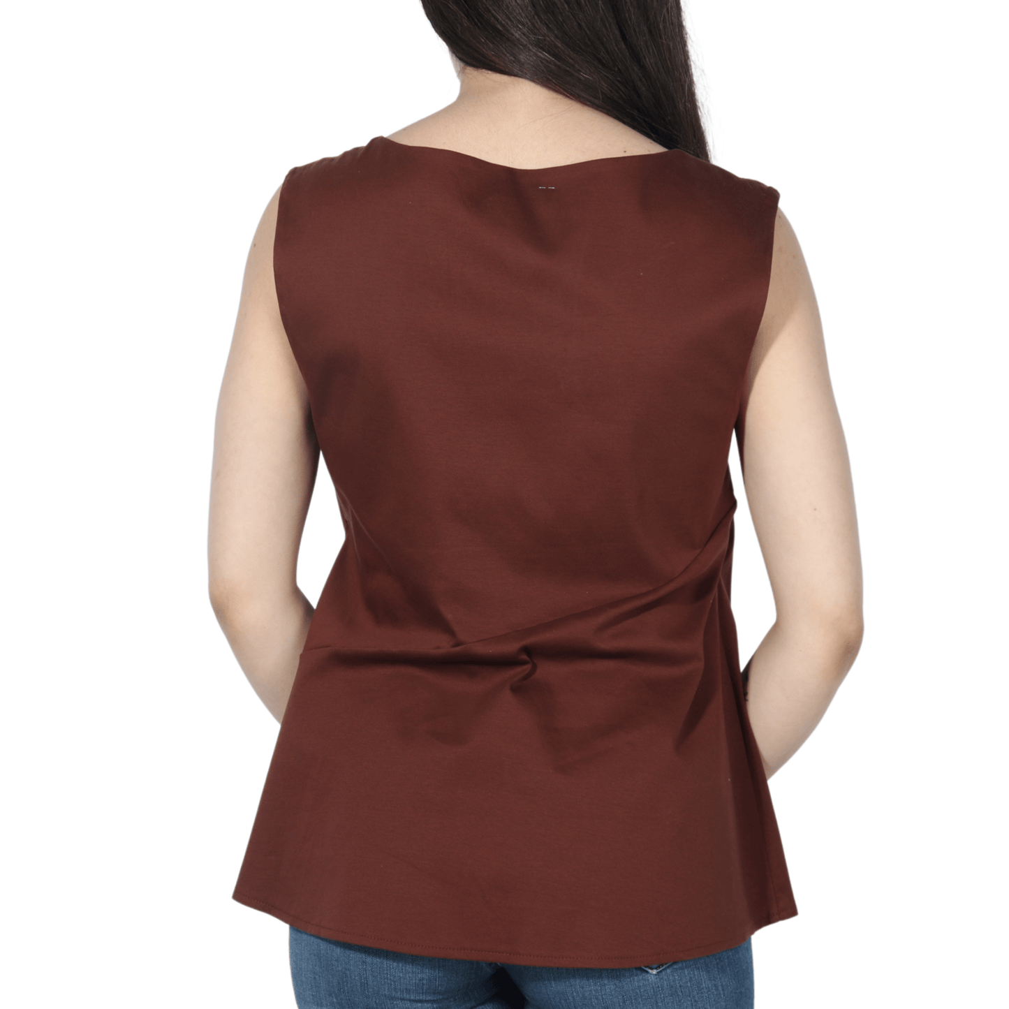 ALFANI Womens Tops S / Brown ALFANI - Sleeveles Relaxed Fit