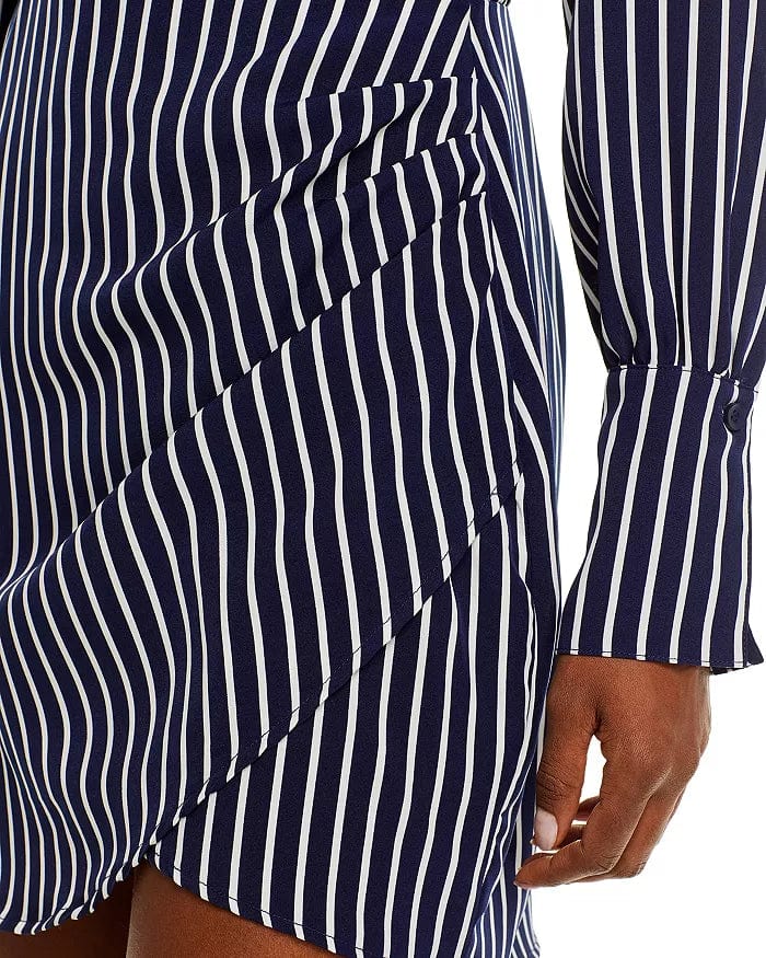 AQUA Womens Dress M / Navy AQUA - Striped Short Dress