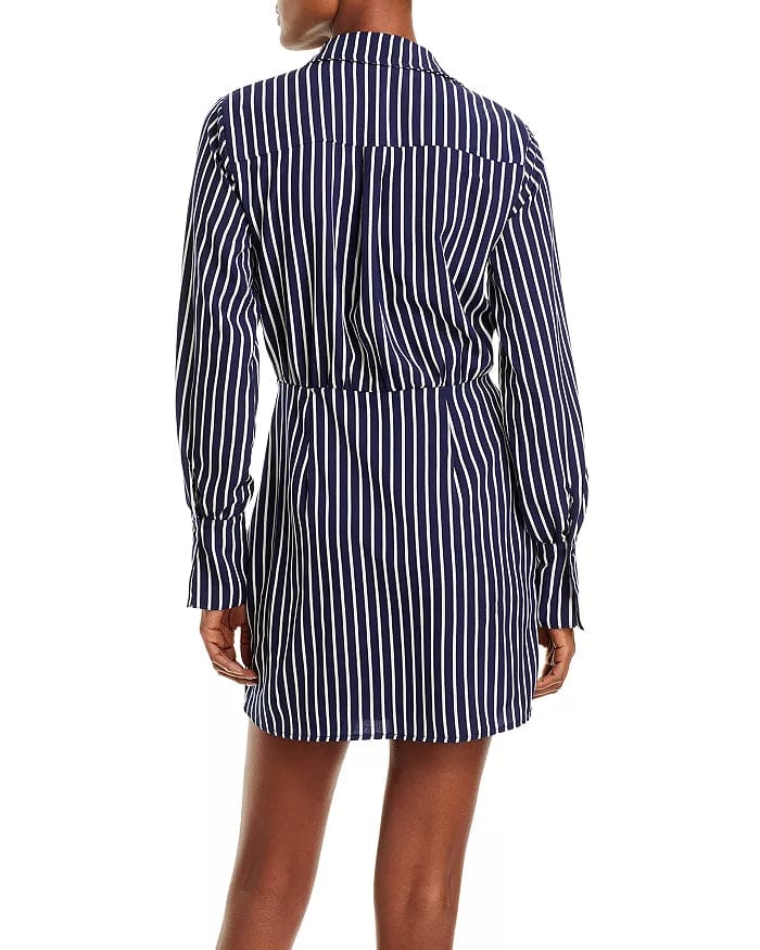AQUA Womens Dress M / Navy AQUA - Striped Short Dress