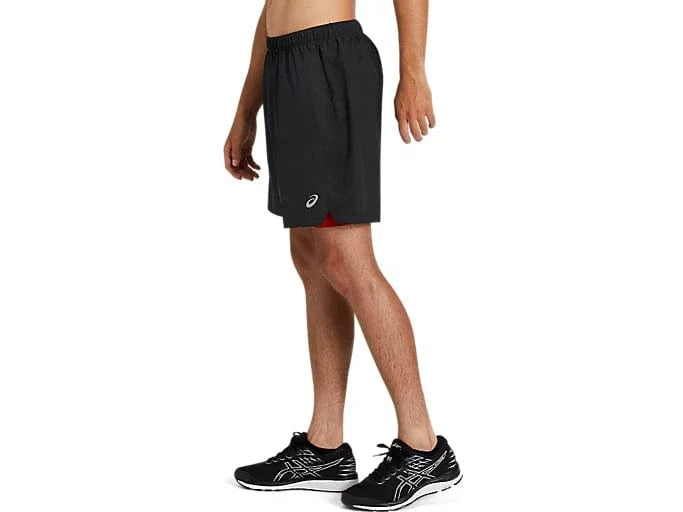 ASICS Mens sports S / Grey ASICS - 7In 2 in 1 Short