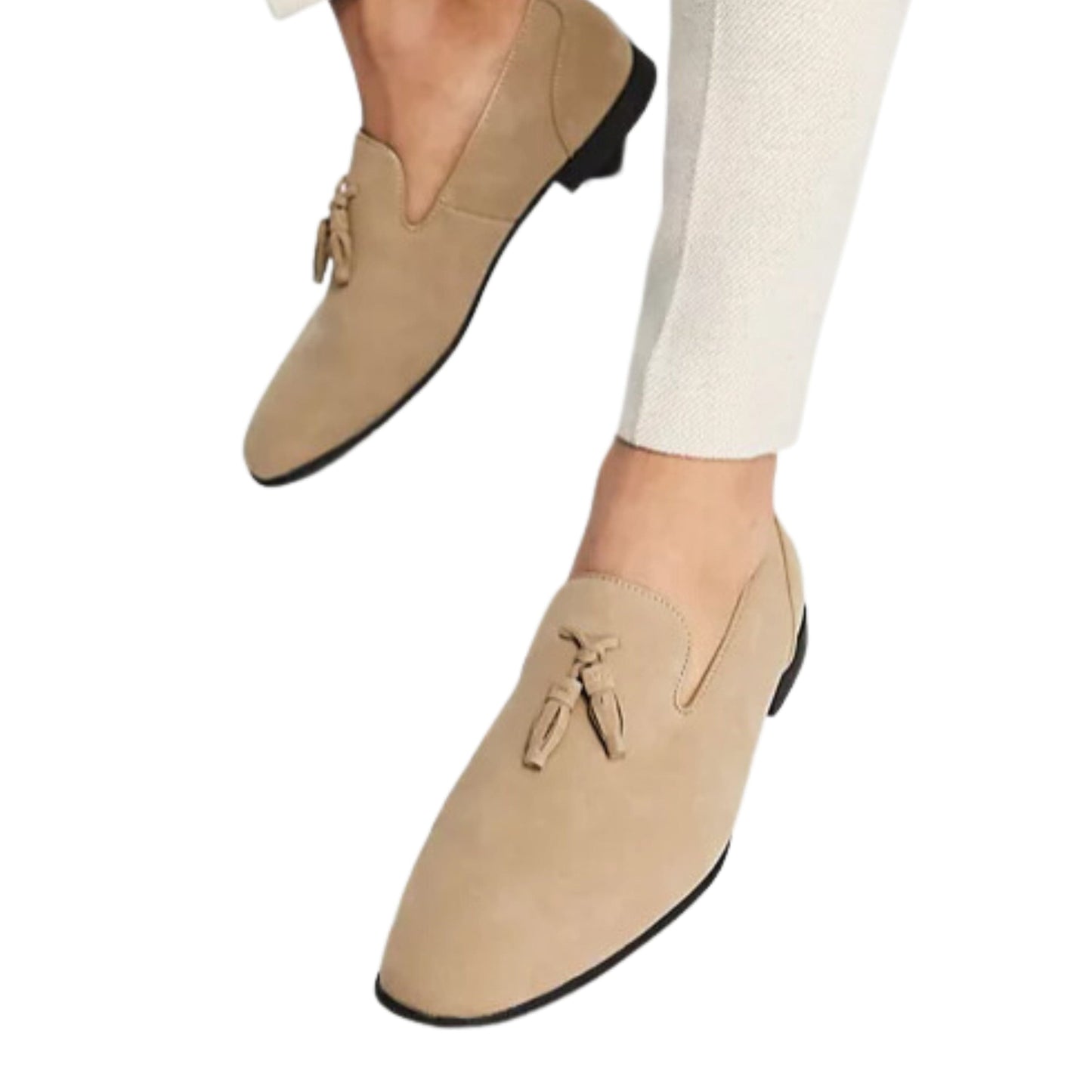 ASOS Mens Shoes ASOS - Loafers in stone faux suede