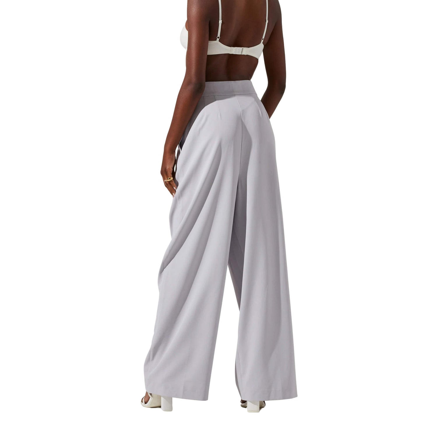 ASTR Womens Bottoms XL / Light Purple / 32 ASTR - Pleated Wide Leg Pants