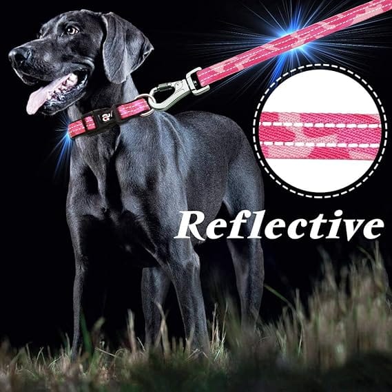AZUZA Pet Accessories Pink AZUZA - Reflective Dog Collar and Leash Set