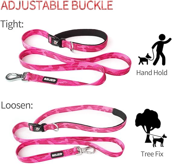AZUZA Pet Accessories Pink AZUZA - Reflective Dog Collar and Leash Set