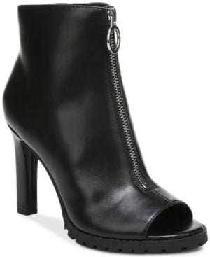 BAR III Womens Shoes 38 / Black BAR III - Open Toe Stiletto Zip-up Dress Boots