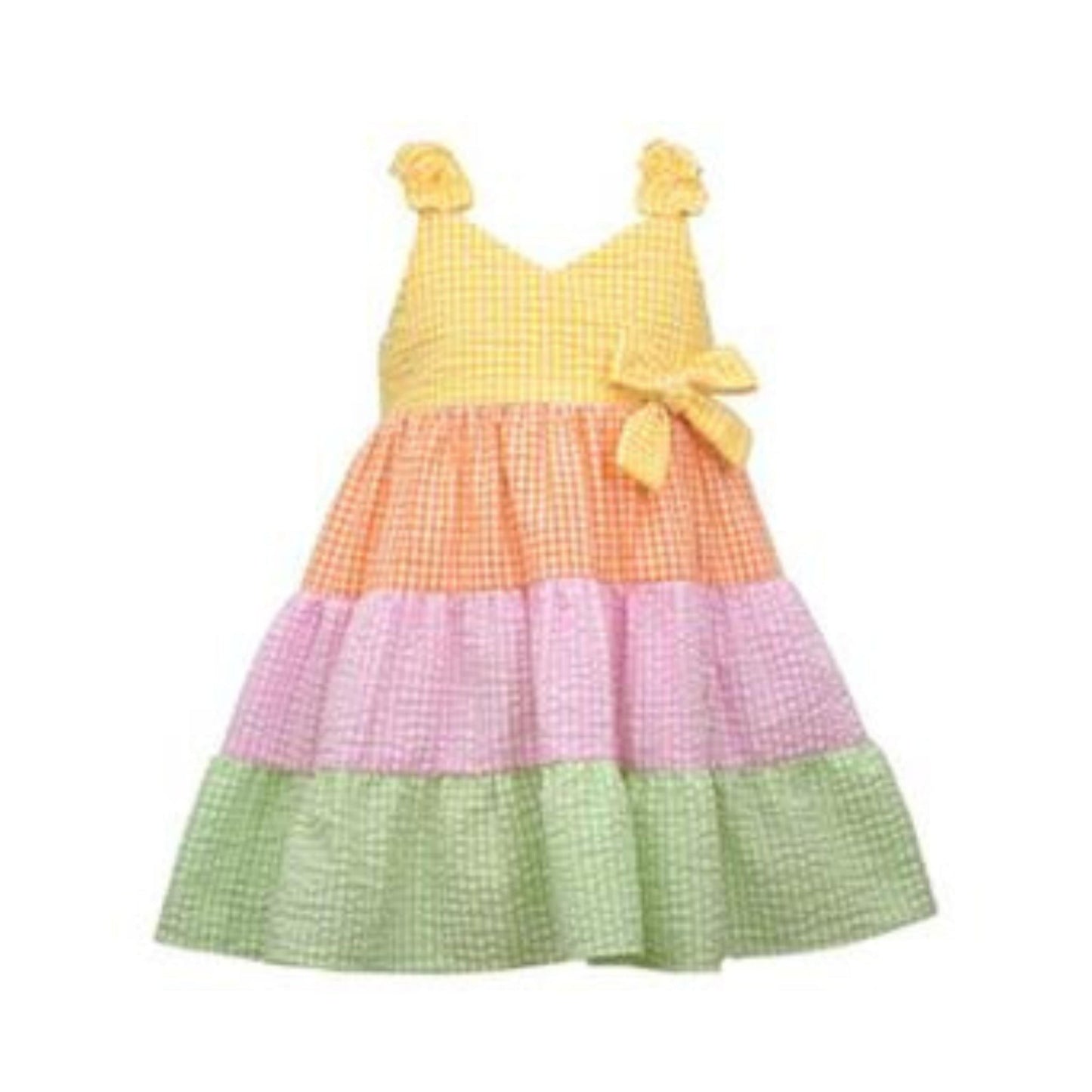 BONNIE BABY Baby Girl 18 Month / Multi-Color BONNIE BABY - Baby - Block Seersucker Dress