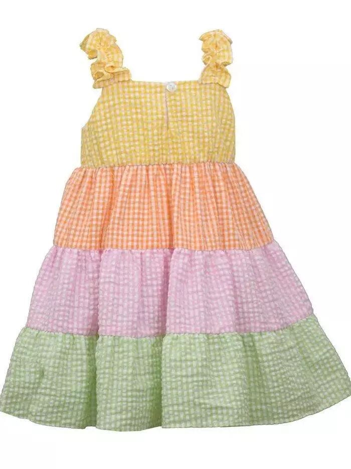 BONNIE BABY Baby Girl 18 Month / Multi-Color BONNIE BABY - Baby - Block Seersucker Dress