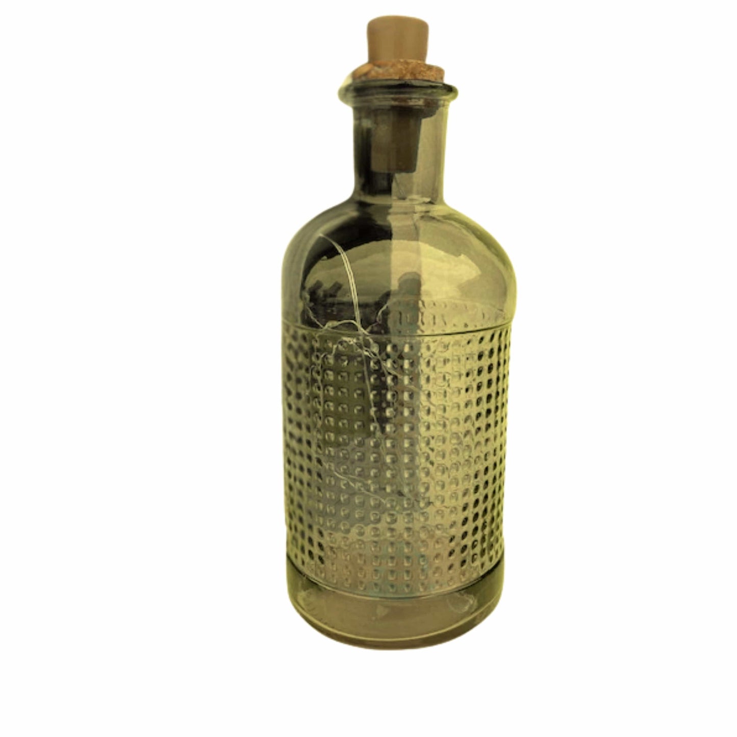 BRANDS & BEYOND Garden Accessories Yellow Glass Bottle with 10 LED lighting