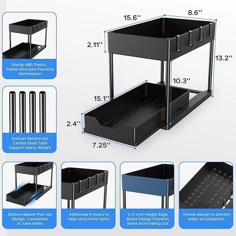 BRANDS & BEYOND Home Decoration & Accessories Black Under Sink Organizer