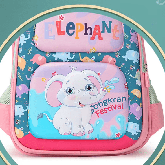 BRANDS & BEYOND School Bags Multi-Color 3D Cartoon Animal Kids Backpack