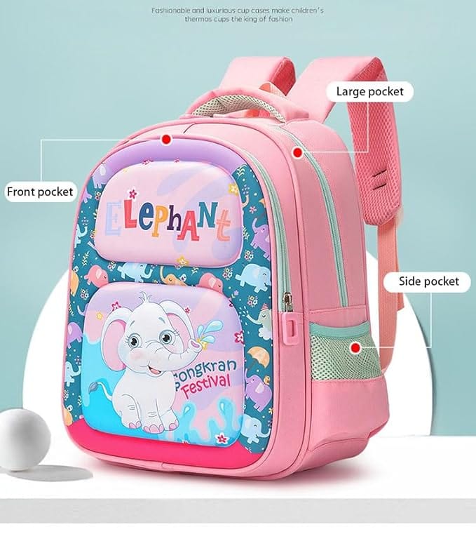 BRANDS & BEYOND School Bags Multi-Color 3D Cartoon Animal Kids Backpack