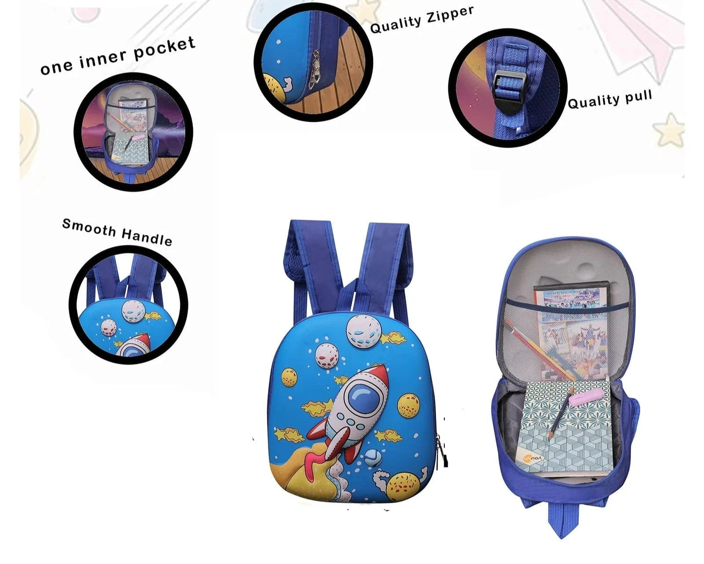 BRANDS & BEYOND School Bags Multi-Color Hardshell bag schoolbag cartoon cute kindergarten backpack