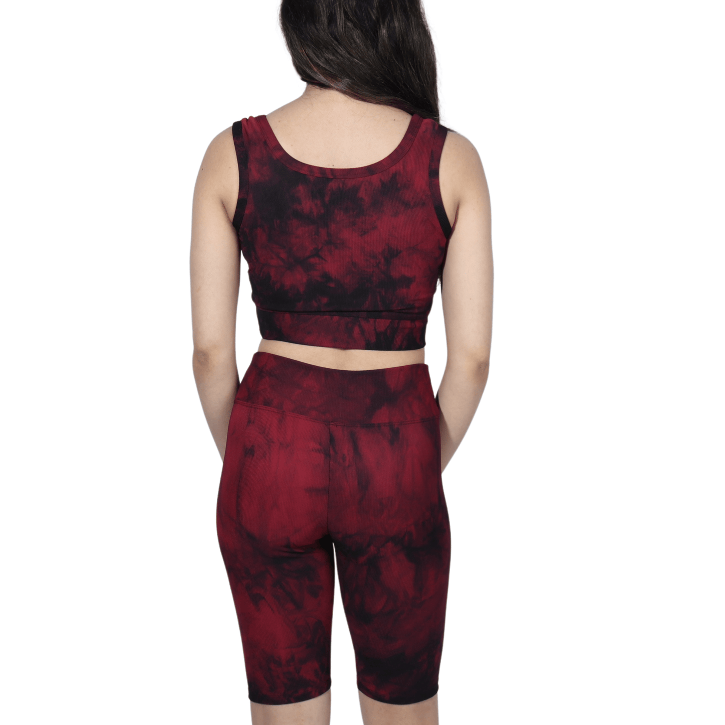 BRANDS & BEYOND Womens sports Marbled t-shirt shorts sports set