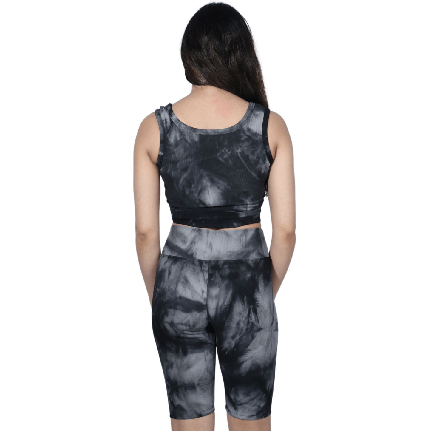 BRANDS & BEYOND Womens sports Marbled t-shirt shorts sports set