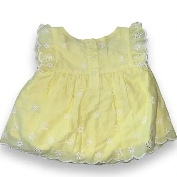 CAT & JACK Baby Girl New Born / Yellow CAT & JACK - Lace Designr Top & Bottom Baby Set of 2 Pieces