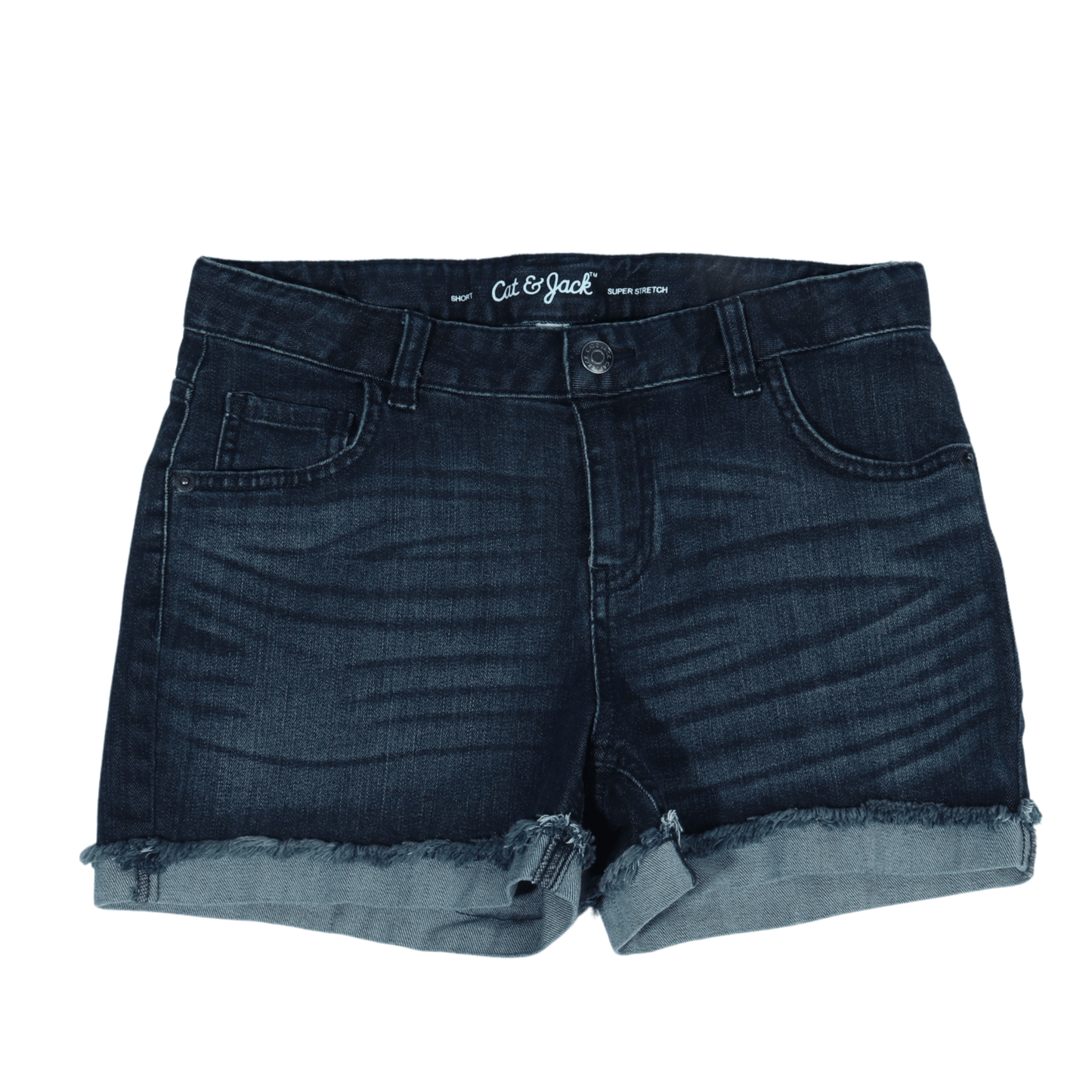 CAT & JACK Girls Bottoms XL / Dark Blue CAT & JACK - Disdistressted Denim Shorts