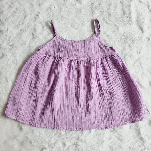 CAT & JACK Girls Tops XS / Purple CAT & JACK - Gauze Tank Top