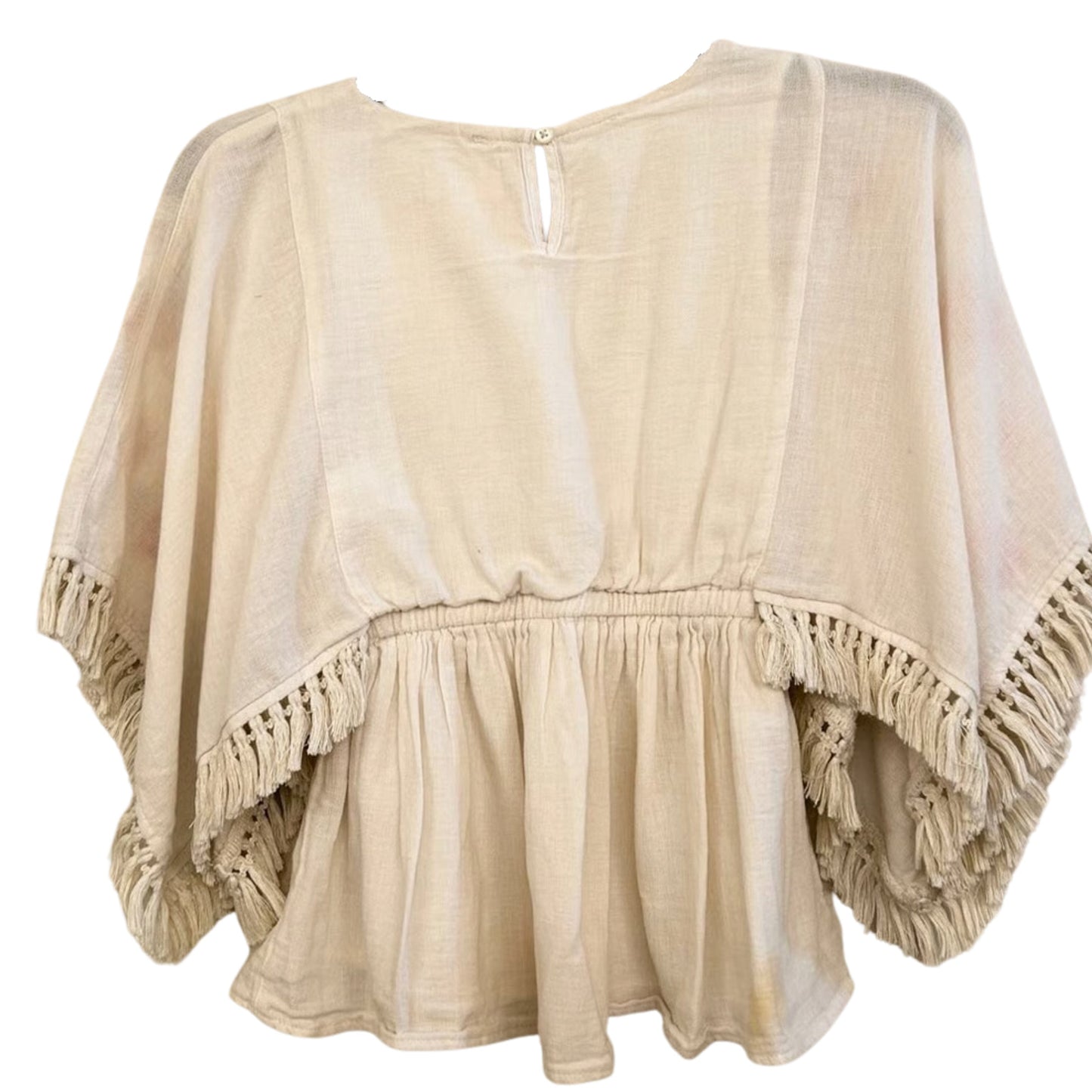 CAT & JACK Girls Tops S / White CAT & JACK - KIDS - Embroidered Poncho Blouse
