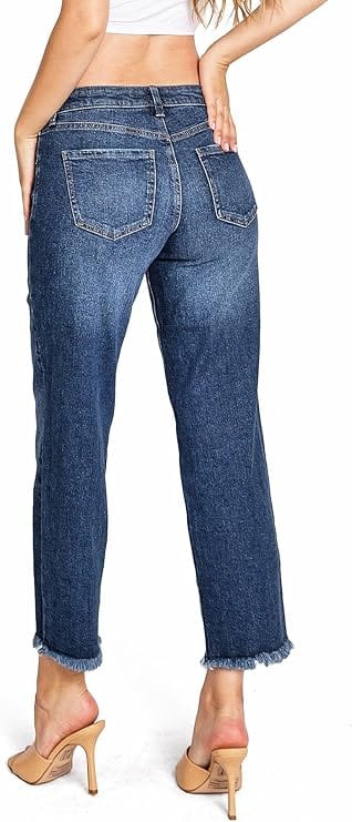 CELEBRITY PINK Womens Bottoms M / Blue / 27 CELEBRITY PINK - Mid Rise Cropped Jeans