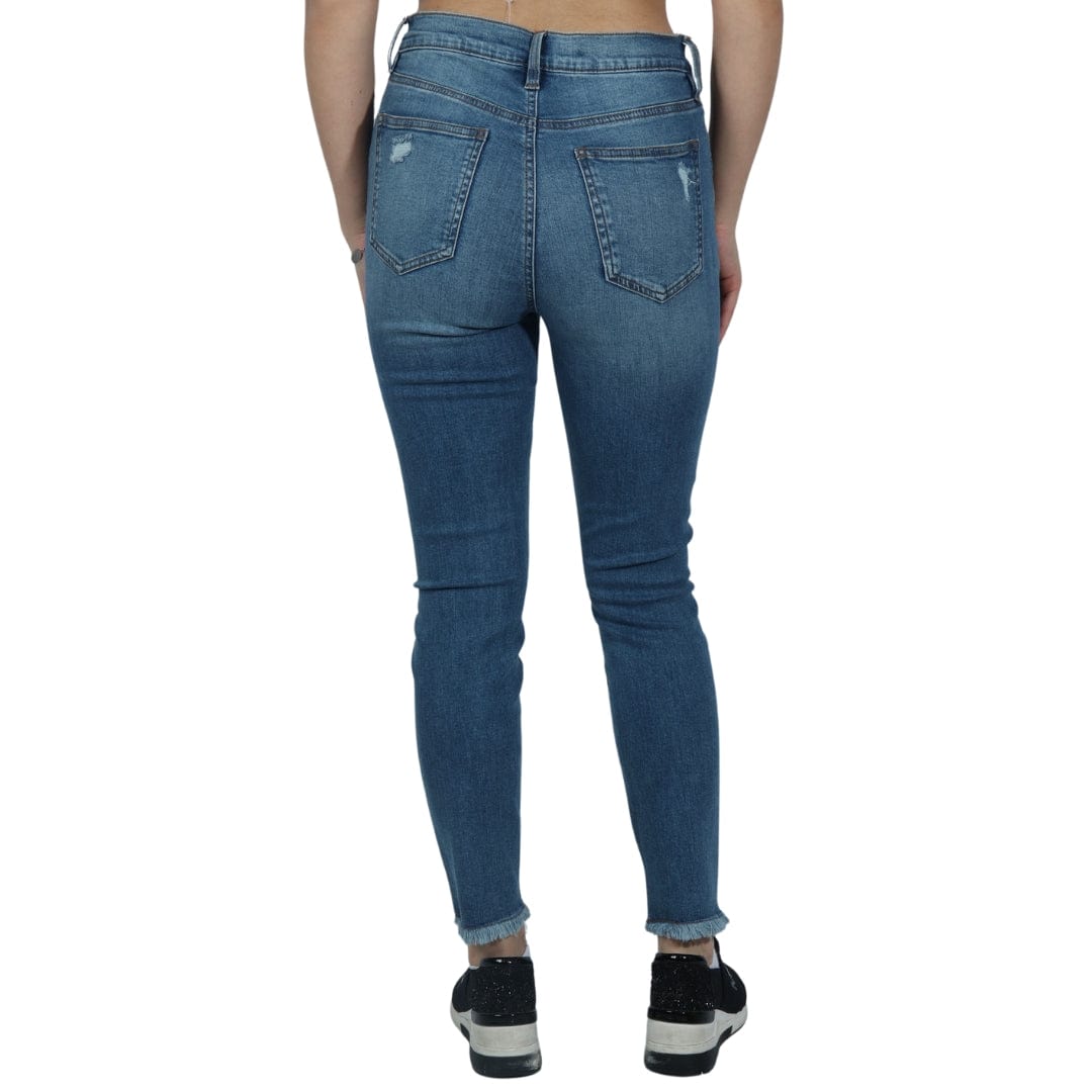 CELEBRITY PINK Womens Bottoms M / Blue CELEBRITY PINK - Ripped Skinny Jeans