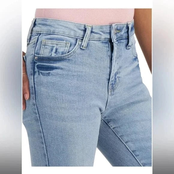 CELEBRITY PINK Womens Bottoms M / Light Blue / 28 CELEBRITY PINK - Side Zip Jeans
