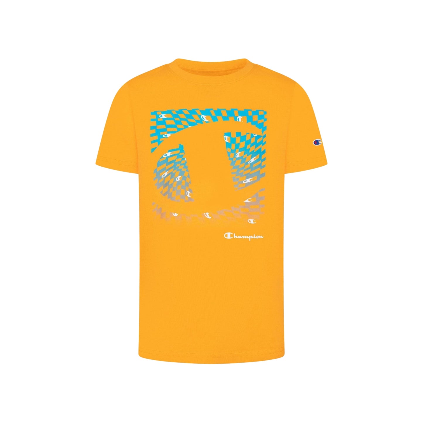 CHAMPION Boys Tops 5 Years / Yellow CHAMPION - Printed Logo T-Shirt