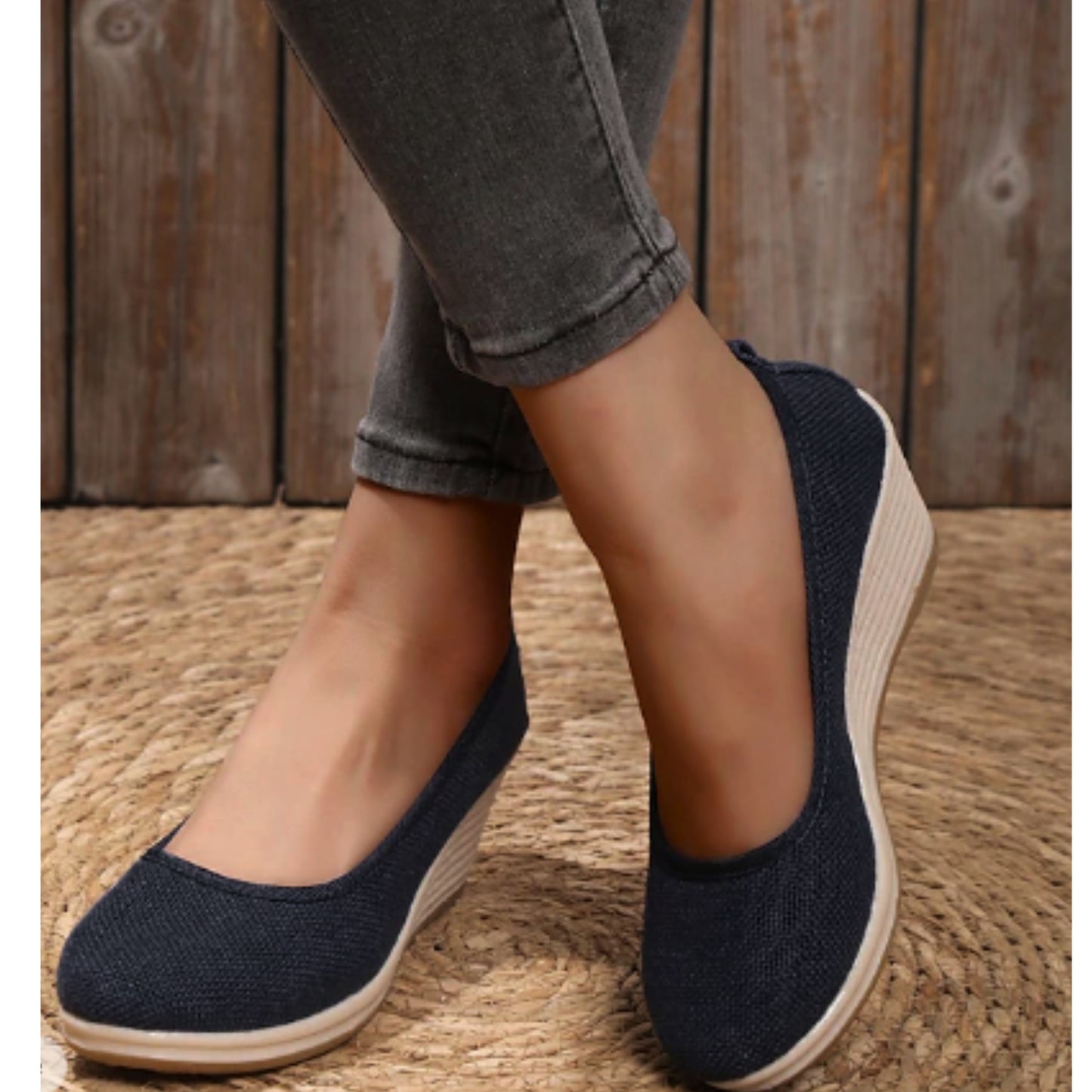 SHEIN - Woven design flats
