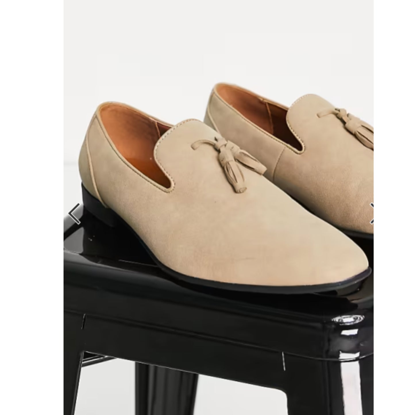 ASOS - Loafers in stone faux suede