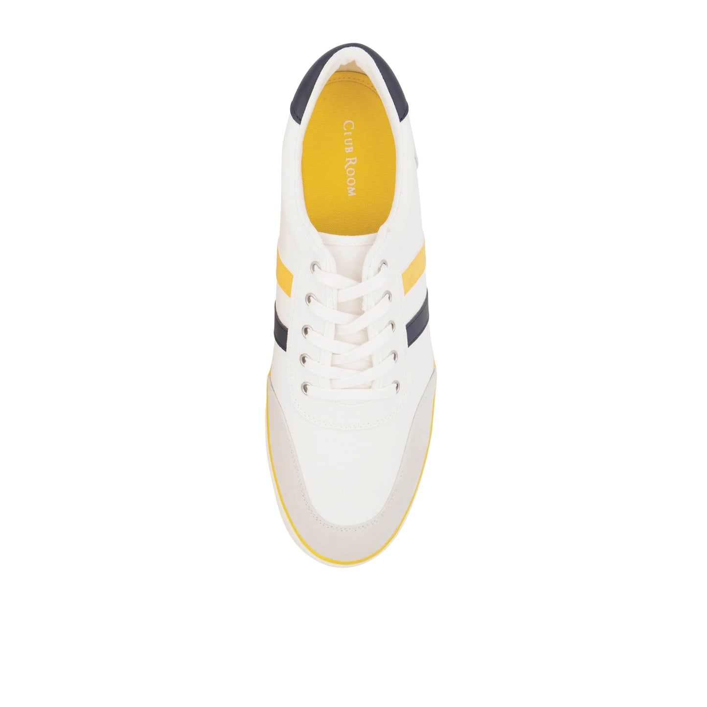 CLUB ROOM Mens Shoes 45 / White CLUB ROOM - Stripe Lace-up Sneakers