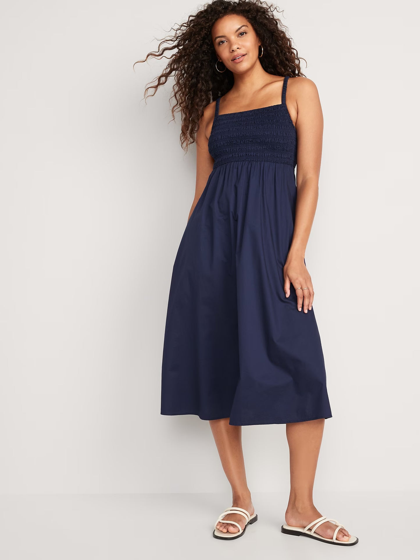 OLD NAVY -Sleeveless Cotton Poplin Midi Dress