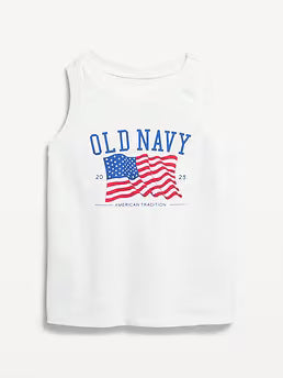 OLD NAVY - "United States of All" Flag Graphic Tank Top