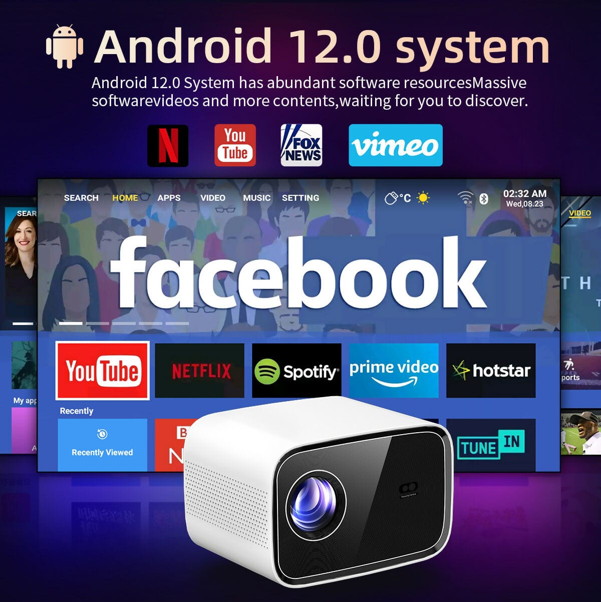 CONQUEROR Cameras, Studio & Accessories CONQUEROR - PROJECTOR VIDEO VPJ702