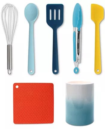 COOK WITH COLOR Kitchenware Multi-Color COOK WITH COLOR - 7-Pc. Silicone Utensil Set & Crock