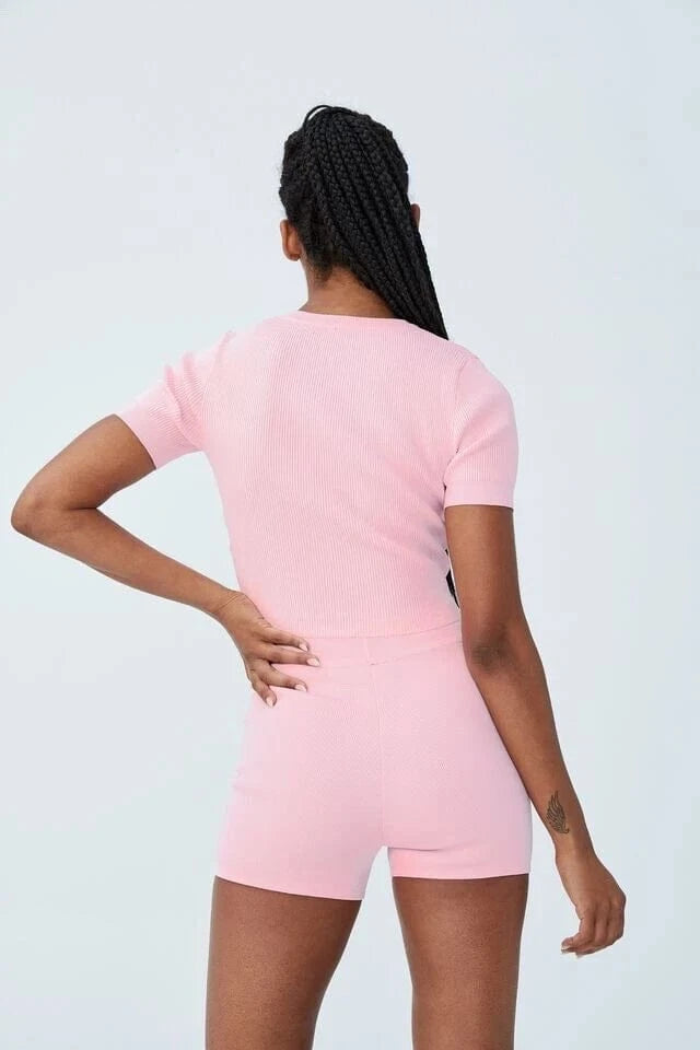COTTON ON Womens sports XL / Pink COTTON ON - Summer Knit Bike Shorts