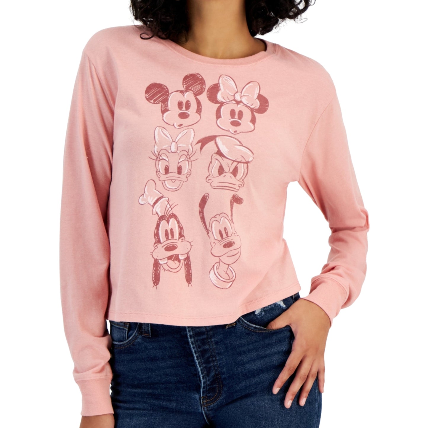 DISNEY Womens Tops XS / Pink DISNEY - Long-Sleeve Blouse