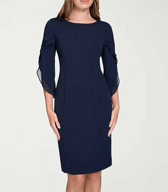 DKNY Womens Dress DKNY - Jewel Neck Above the Knee Dress