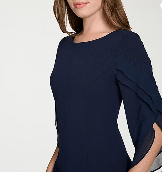 DKNY Womens Dress DKNY - Jewel Neck Above the Knee Dress