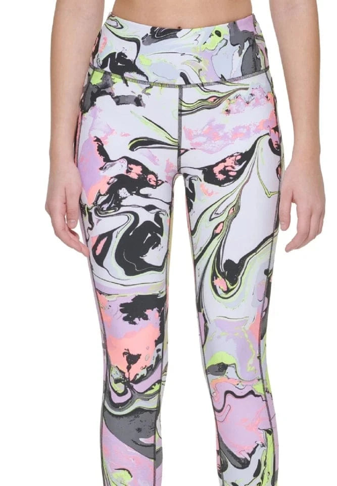 DKNY Womens sports XS / Multi-Color DKNY - Printed High Waist Performance Leggings