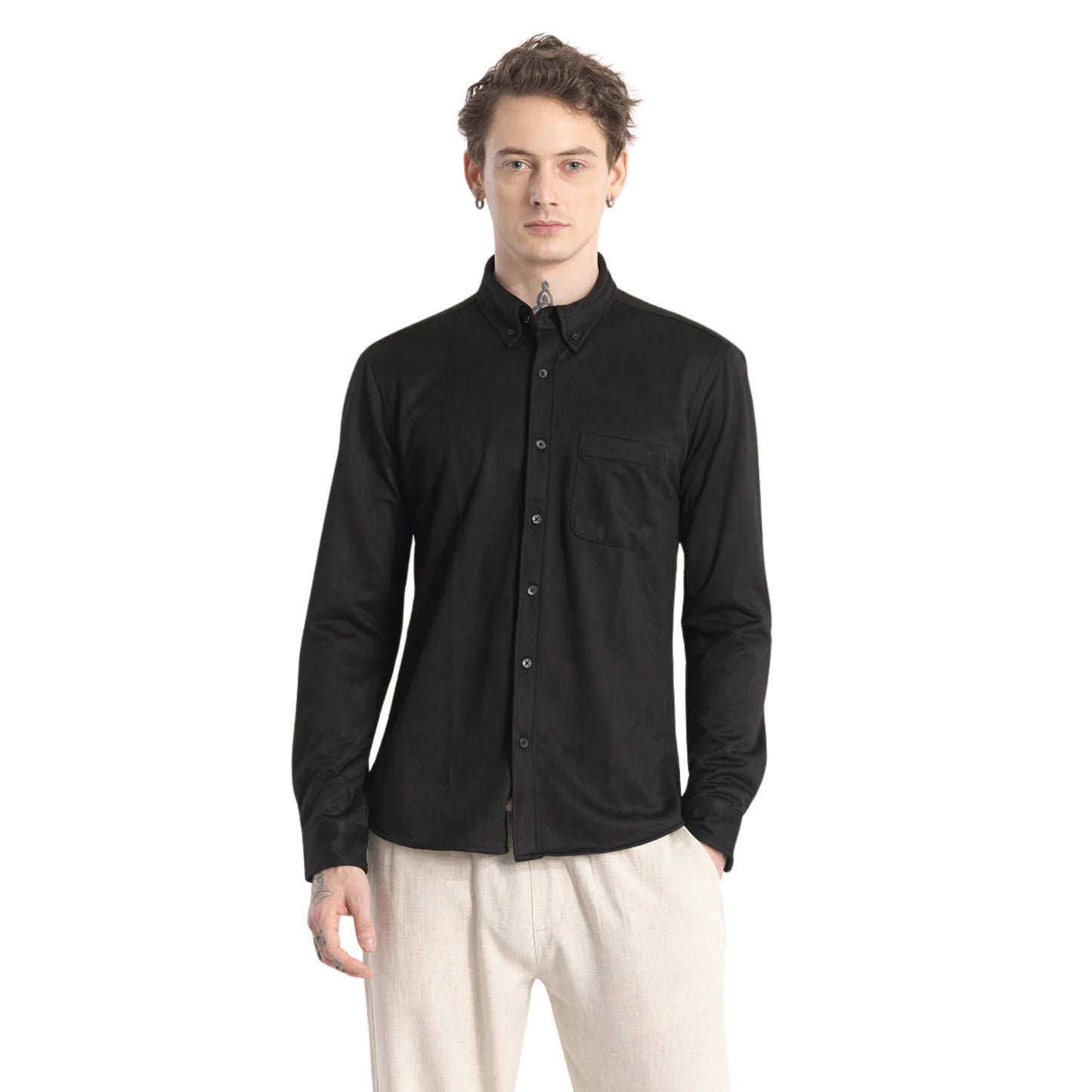 DYNAMO - Button up cuffed shirt
