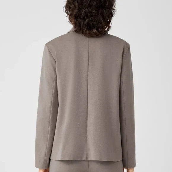 EILEEN FISHER Womens Jackets Petite M / Brown EILEEN FISHER - Knit Open Blazer