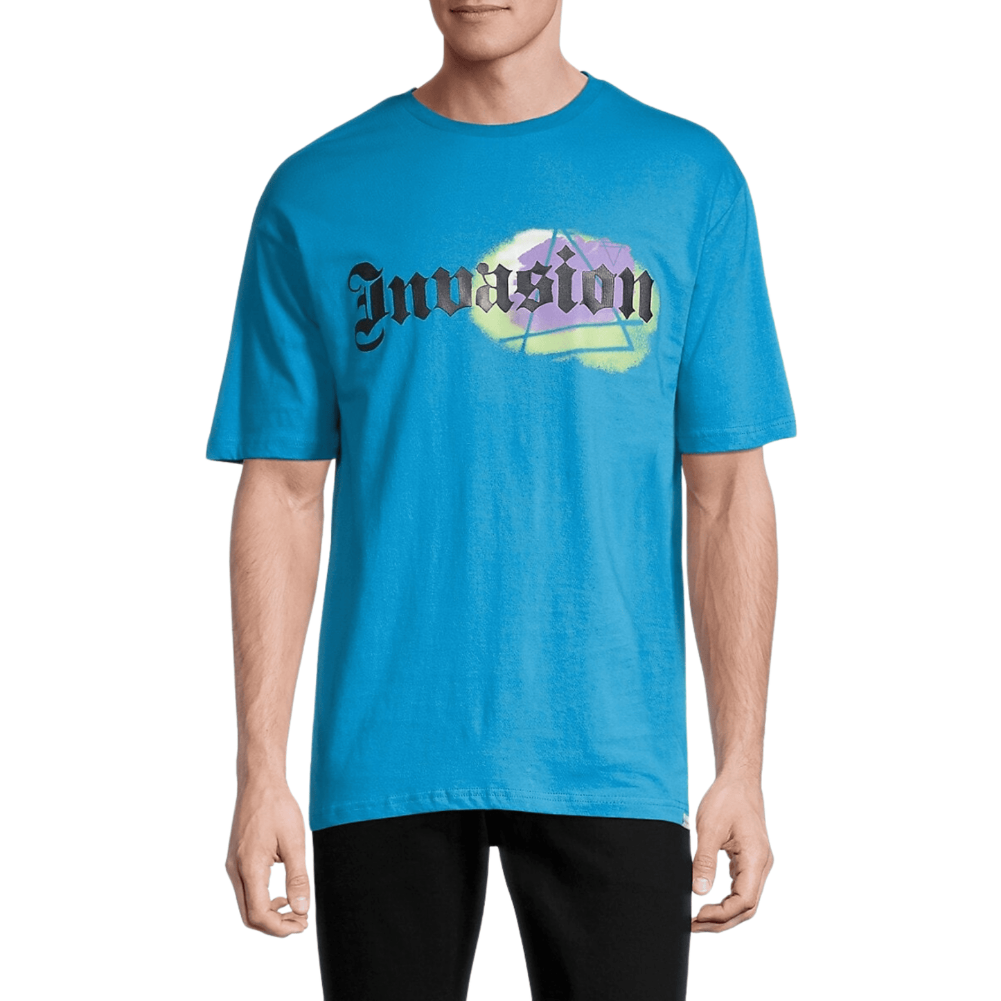 ELEVEN PARIS Mens Tops XL / Blue ELEVEN PARIS - Invasion Cotton Graphic T-Shirt